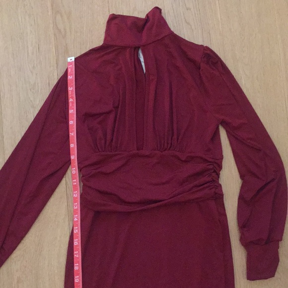 ASOS || petite maroon midi dress - Picture 7 of 8